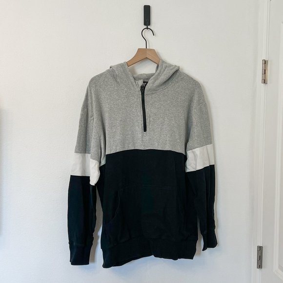 Little Bipsy - Grey and Black Colorblock Hoodie Sweatshirt -‎ XXL - Picture 1 of 4